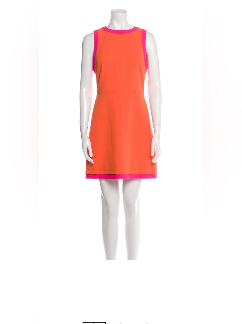 Alice + Olivia Alice + Olivia
Bateau Neckline Mini Dress Size M Orange and Pink
